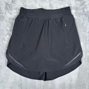 Lululemon Hotty Hot High-Rise Skirt Black Size 4 Athletic Running Skort
